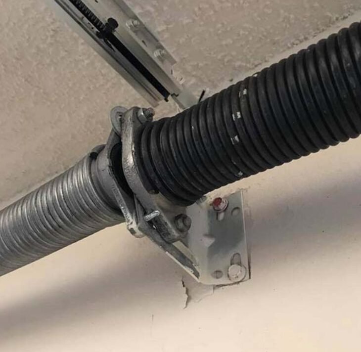 Garage door spring.